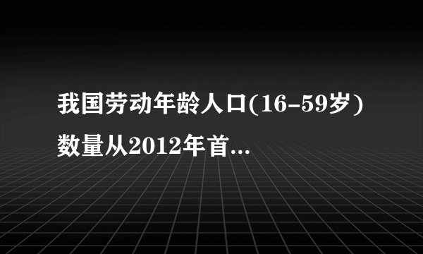 我国劳动年龄人口(16-59岁)数量从2012年首次下降，至