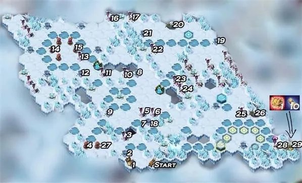 剑与远征冰封冻土路线全流程攻略