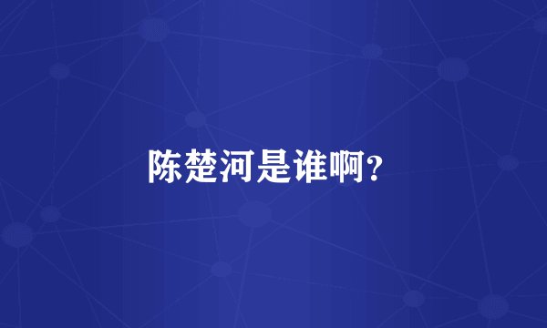 陈楚河是谁啊？