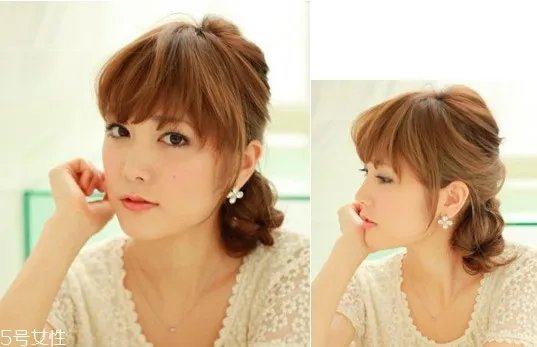 韩式女生短发扎法教程 百变发型扎法