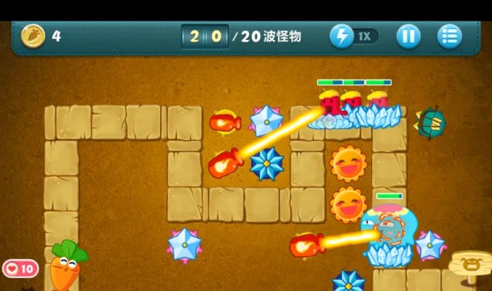 保卫萝卜 沙漠6关 金萝卜攻略