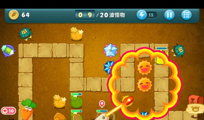 保卫萝卜 沙漠6关 金萝卜攻略