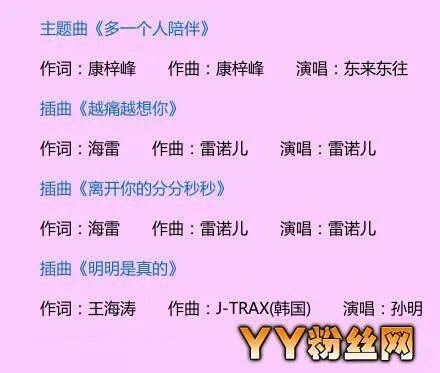 不一样的美男子里片头曲片尾曲和插曲都叫什么