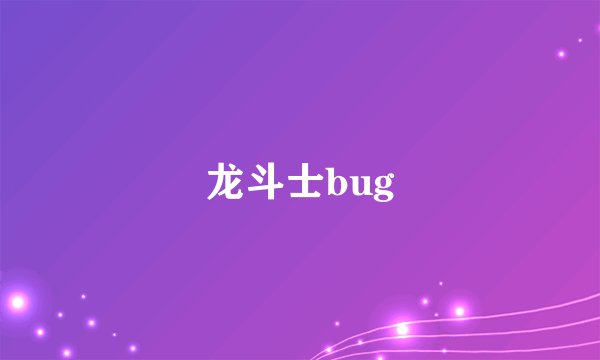 龙斗士bug