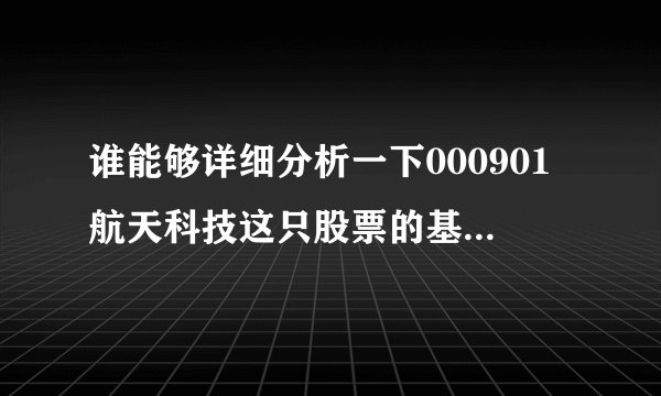 谁能够详细分析一下000901航天科技这只股票的基本面？谢谢