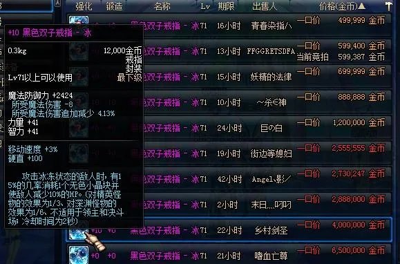 黑色双子戒指血