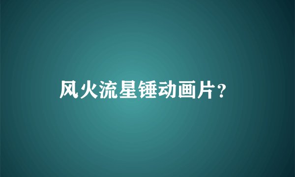 风火流星锤动画片？