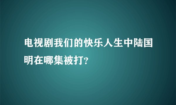 电视剧我们的快乐人生中陆国明在哪集被打？