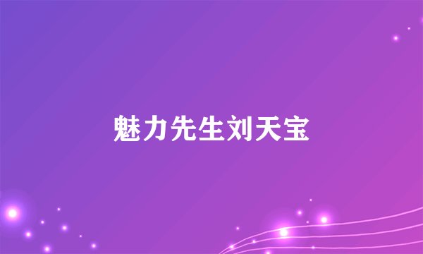 魅力先生刘天宝