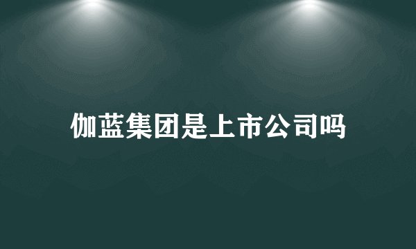 伽蓝集团是上市公司吗