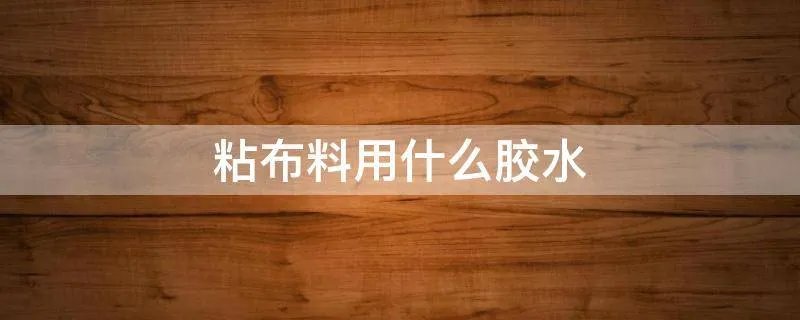 粘布料用什么胶水