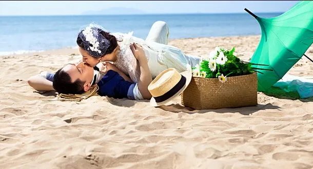 婚纱海景照片欣赏 海景婚纱照该如何拍才好看