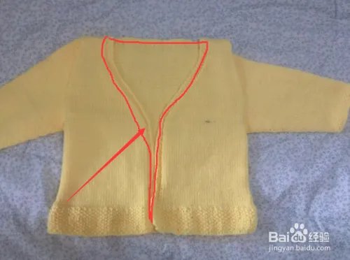 手工编织小孩毛线衣