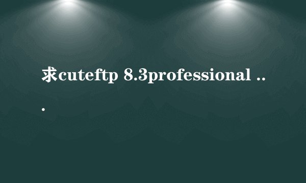 求cuteftp 8.3professional 的序列号