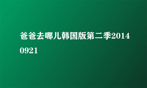 爸爸去哪儿韩国版第二季20140921