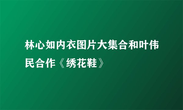 林心如内衣图片大集合和叶伟民合作《绣花鞋》