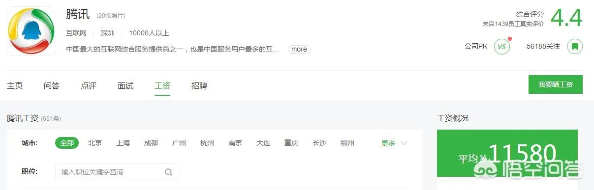 腾讯的薪资待遇如何？