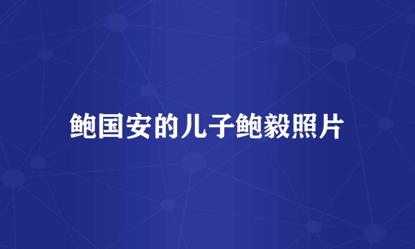 鲍国安的儿子鲍毅照片