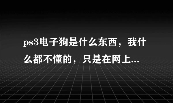 ps3电子狗是什么东西，我什么都不懂的，只是在网上看到这个东西，想认识下，是不是买了这个就不用买PS3了
