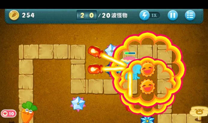 保卫萝卜 沙漠6关 金萝卜攻略