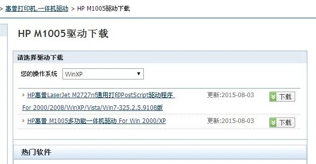 惠普打印机HP LaserJet 100 color MFP M175驱动去哪里下载,应当下哪个驱动?