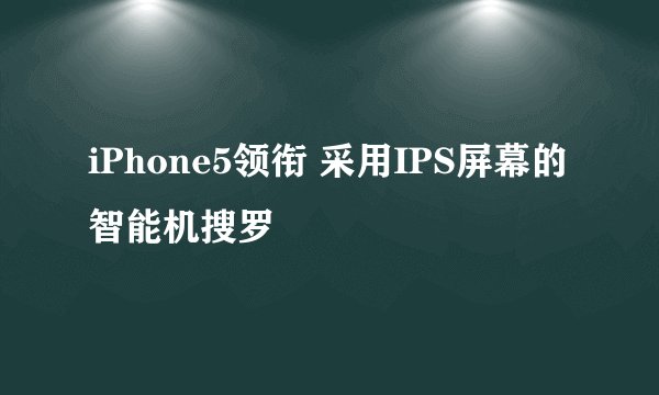 iPhone5领衔 采用IPS屏幕的智能机搜罗