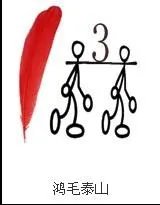 疯狂猜成语里有一幅图：左边是一跟红色羽毛，右边是两个人扛着一个3字，请问是什么成语？万分感谢啊~！！