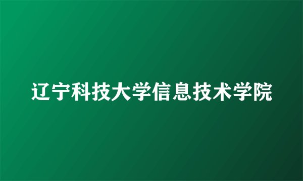 辽宁科技大学信息技术学院