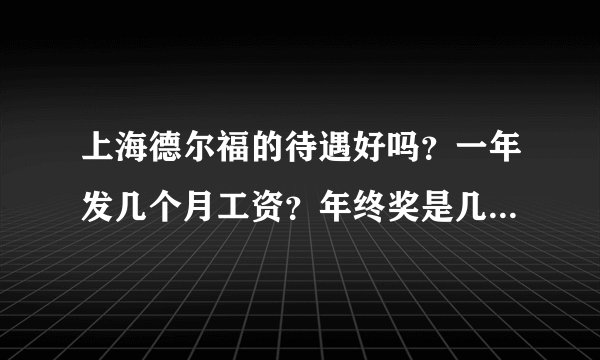 上海德尔福的待遇好吗？一年发几个月工资？年终奖是几个月工资？
