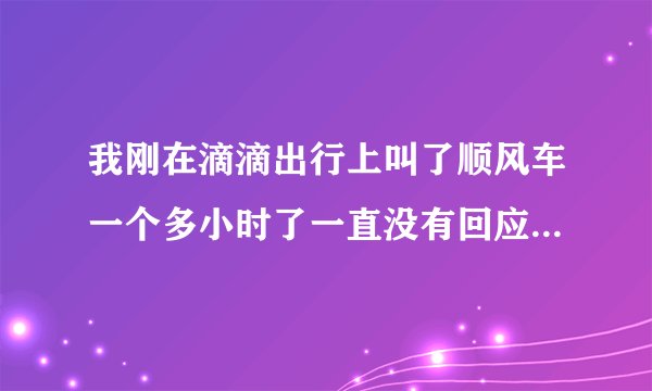 我刚在滴滴出行上叫了顺风车一个多小时了一直没有回应滴滴叫了顺风车是不是一定会有人来接单啊