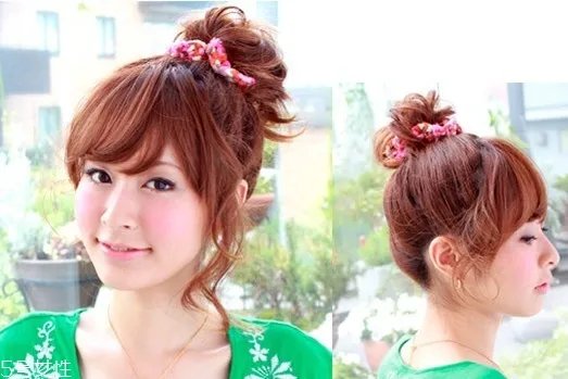 韩式女生短发扎法教程 百变发型扎法