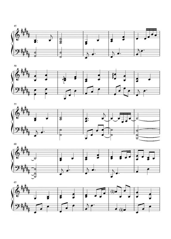 求莫文蔚的那首《外面的世界》钢琴曲谱...