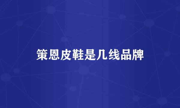 策恩皮鞋是几线品牌