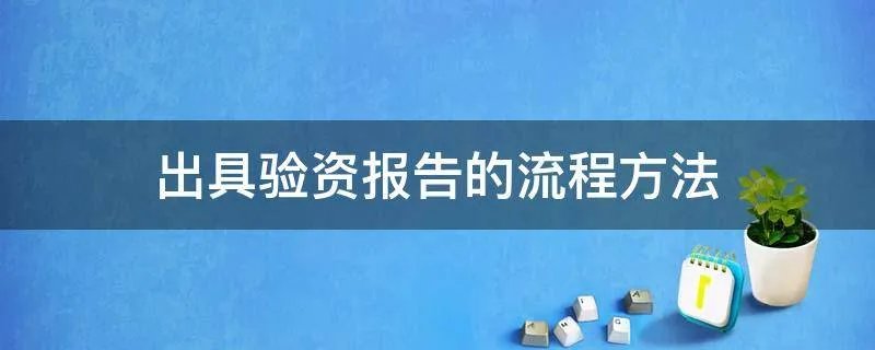 出具验资报告的流程方法