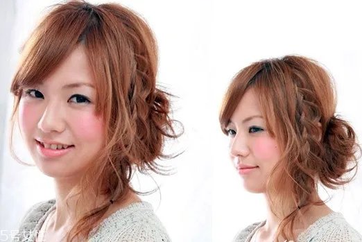 韩式女生短发扎法教程 百变发型扎法