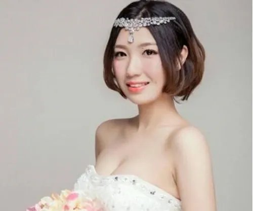 短发新娘造型图片大全 2017短发新娘发型有哪些