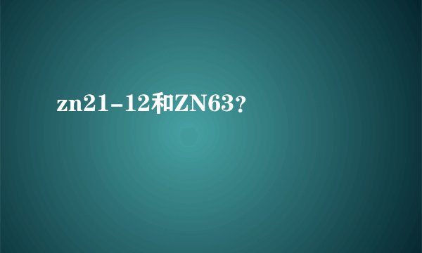 zn21-12和ZN63？