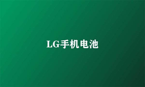 LG手机电池