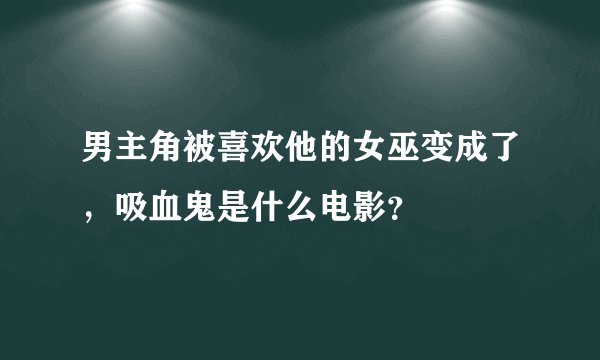 男主角被喜欢他的女巫变成了，吸血鬼是什么电影？