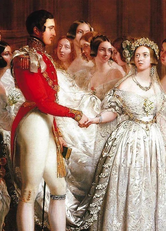 维多利亚女王：第一个穿着白色婚纱出嫁的新娘，拯救了霍尼顿蕾丝