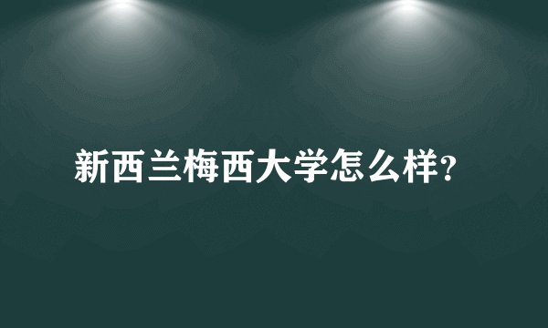 新西兰梅西大学怎么样？