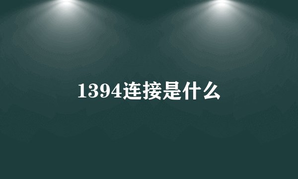 1394连接是什么