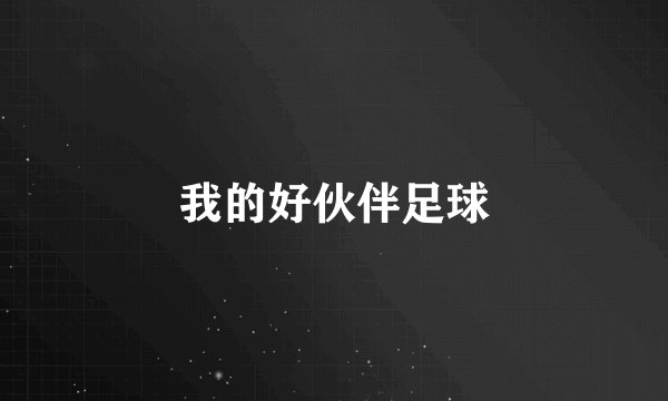 我的好伙伴足球