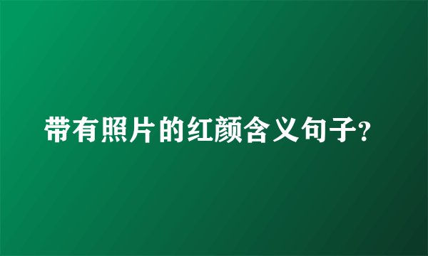 带有照片的红颜含义句子？