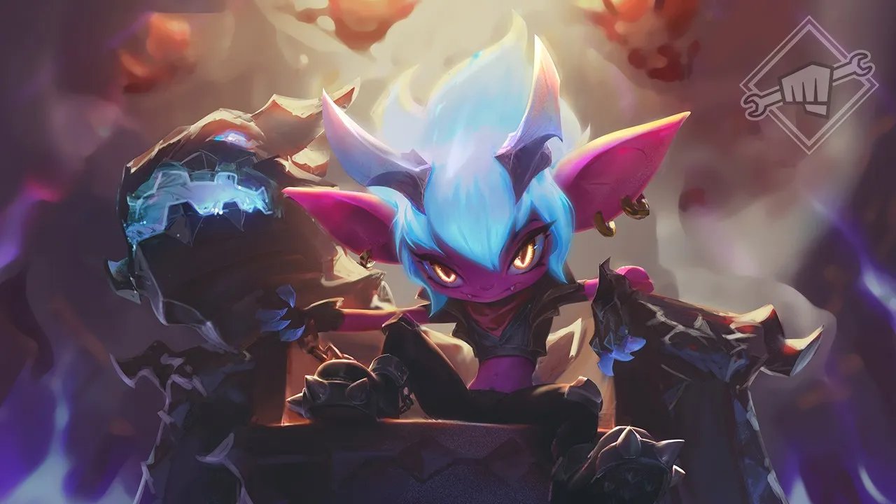 《LOL》小恶魔崔丝塔娜皮肤原画建模预览