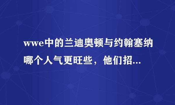 wwe中的兰迪奥顿与约翰塞纳哪个人气更旺些，他们招牌动作是什么？