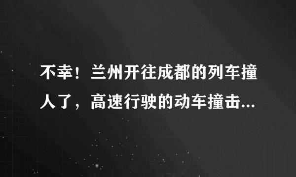 不幸！兰州开往成都的列车撞人了，高速行驶的动车撞击力有多大？