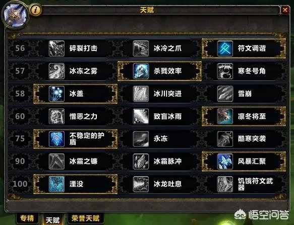 魔兽世界冰DK怎么点天赋？