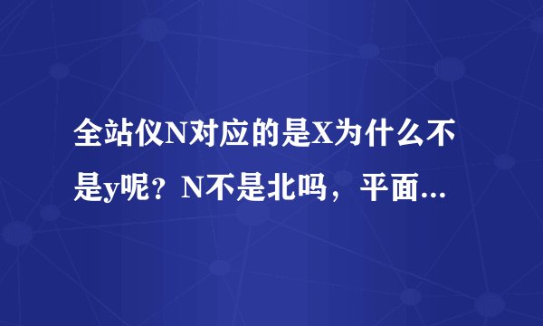 全站仪N对应的是X为什么不是y呢？N不是北吗，平面土上Y轴对应的是北，放样时为什么N为什么输x坐标？