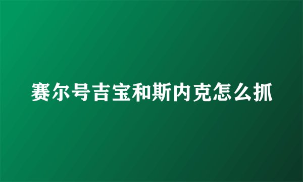 赛尔号吉宝和斯内克怎么抓